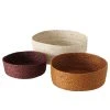Boltze Schale Bogra (3-teilig) - Jute - Braun / Weinrot / Weiß -Günstiges Deko Geschäft 1000270886 210608 06243700442 IMAGE P000000001000270886