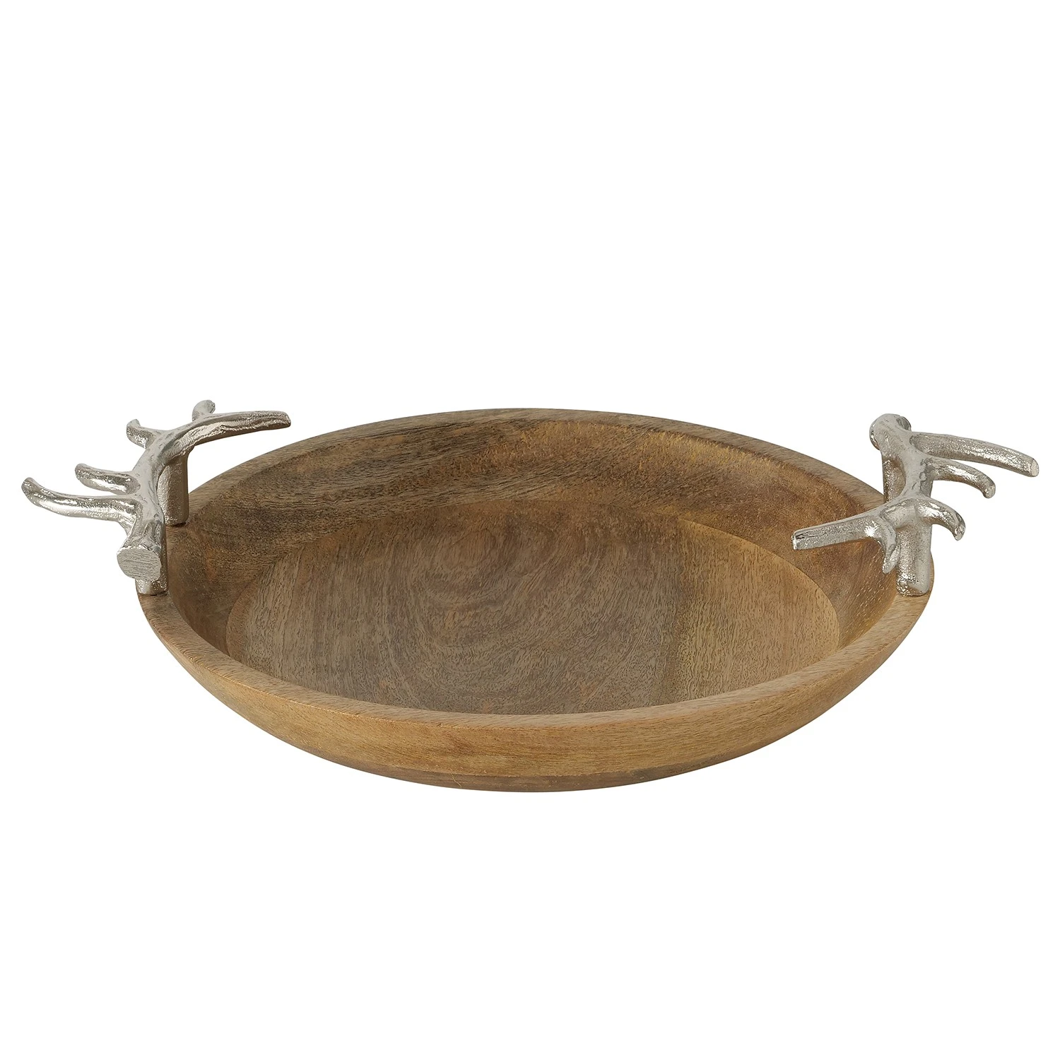 Boltze Schale Ternberg - Aluminium / Mango - Braun / Silber 3 Boltze Schale Ternberg - Aluminium / Mango - Braun / Silber