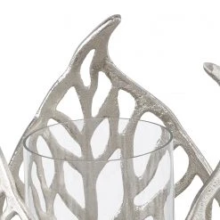 Boltze Windlicht Sumati (2-teilig) - Klarglas / Eisen - Silber -Günstiges Deko Geschäft 1000270896 210608 06244200479 DETAILS P000000001000270896