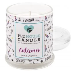 PetHouse Candle Duftkerze Citrus & Lavender - Soja Wachs Mischung - Weiß