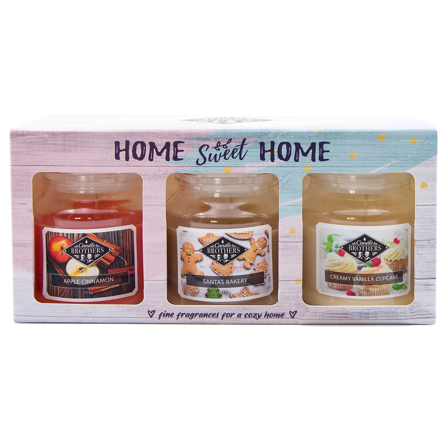 Candle-Brothers Duftkerzen Home Sweet Home (3er-Set) - Soja Wachs Mischung - Mehrfarbig 3 Candle-Brothers Duftkerzen Home Sweet Home (3er-Set) - Soja Wachs Mischung - Mehrfarbig