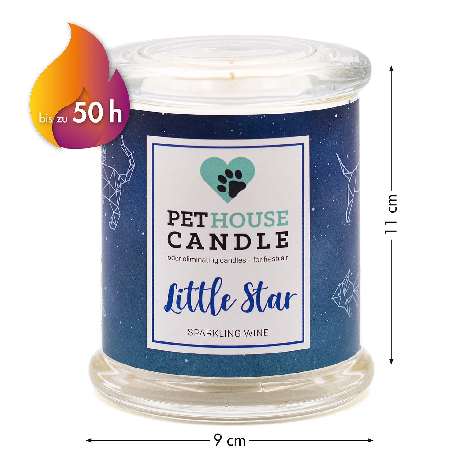PetHouse Candle Duftkerze Sparkling Wine - Soja Wachs Mischung - Blau 5 PetHouse Candle Duftkerze Sparkling Wine - Soja Wachs Mischung - Blau – Bild 3
