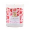 Ted & Friends Duftkerze Strawberry Macaroon - Soja Wachs Mischung - Rot / Pink