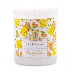 Ted & Friends Duftkerze Peachy Citron - Soja Wachs Mischung - Gelb / Orange