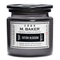 Colonial Candle Duftkerze Cotton Blossom - Soja Wachs Mischung - Schwarz - 396g