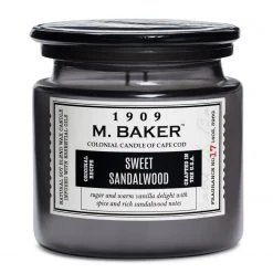 Colonial Candle Duftkerze Sweet Sandalwood - Soja Wachs Mischung - Schwarz - 396g