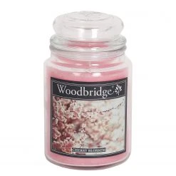 Woodbridge Candle Duftkerze Cherry Blossom - Veredeltes Paraffin - Pink - 565g