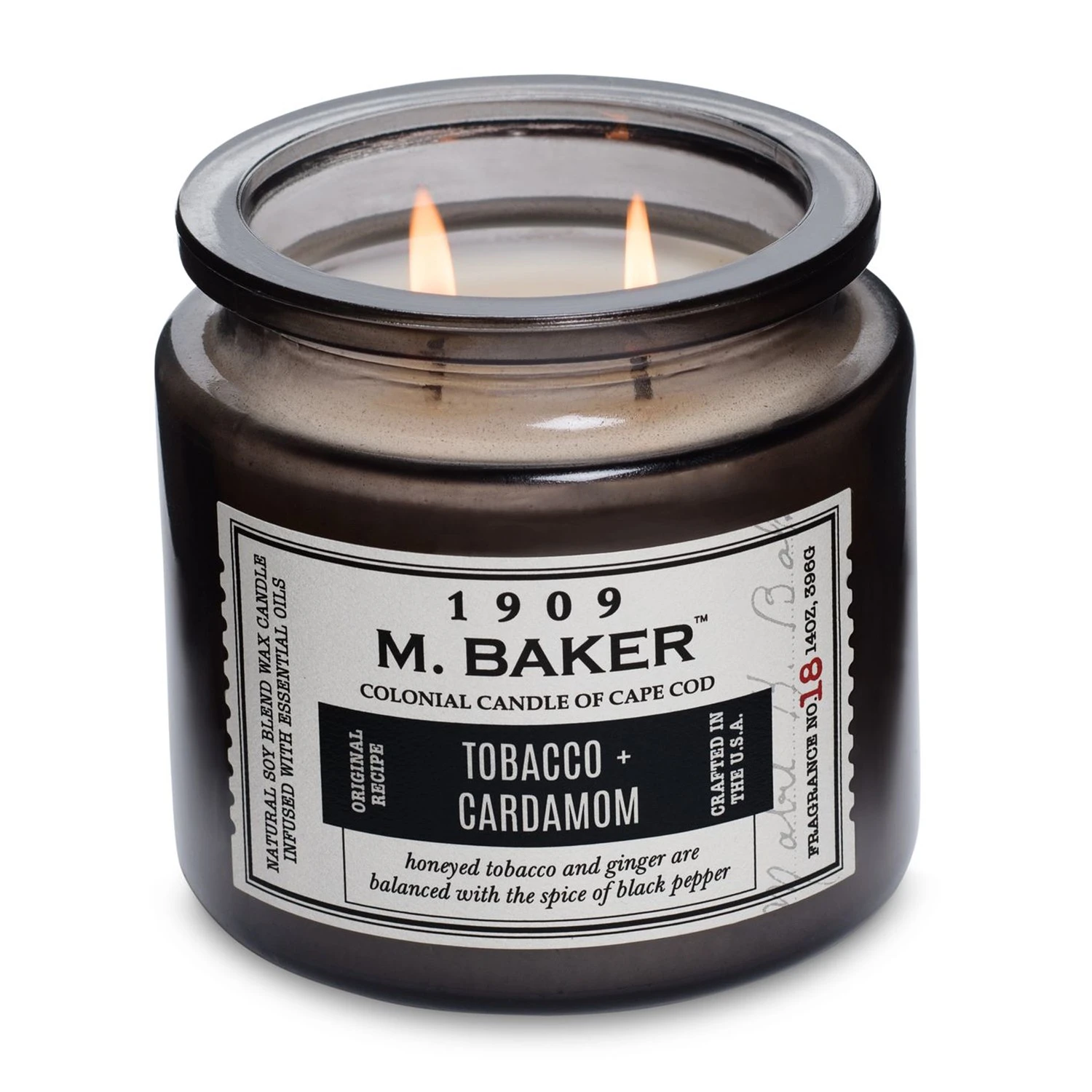 Colonial Candle Duftkerze Tobacco and Cardamom - Soja Wachs Mischung - Schwarz - 396g 5 Colonial Candle Duftkerze Tobacco and Cardamom - Soja Wachs Mischung - Schwarz - 396g – Bild 3