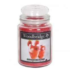 Woodbridge Candle Duftkerze Strawberry Prosecco - Veredeltes Paraffin - Rot - 1160g