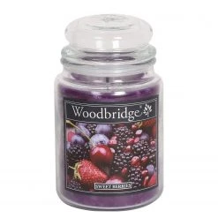 Woodbridge Candle Duftkerze Sweet Berries - Veredeltes Paraffin - Lila - 565g