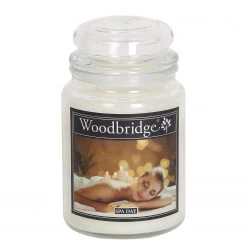Woodbridge Candle Duftkerze Spa Day - Veredeltes Paraffin - Weiß - 565g