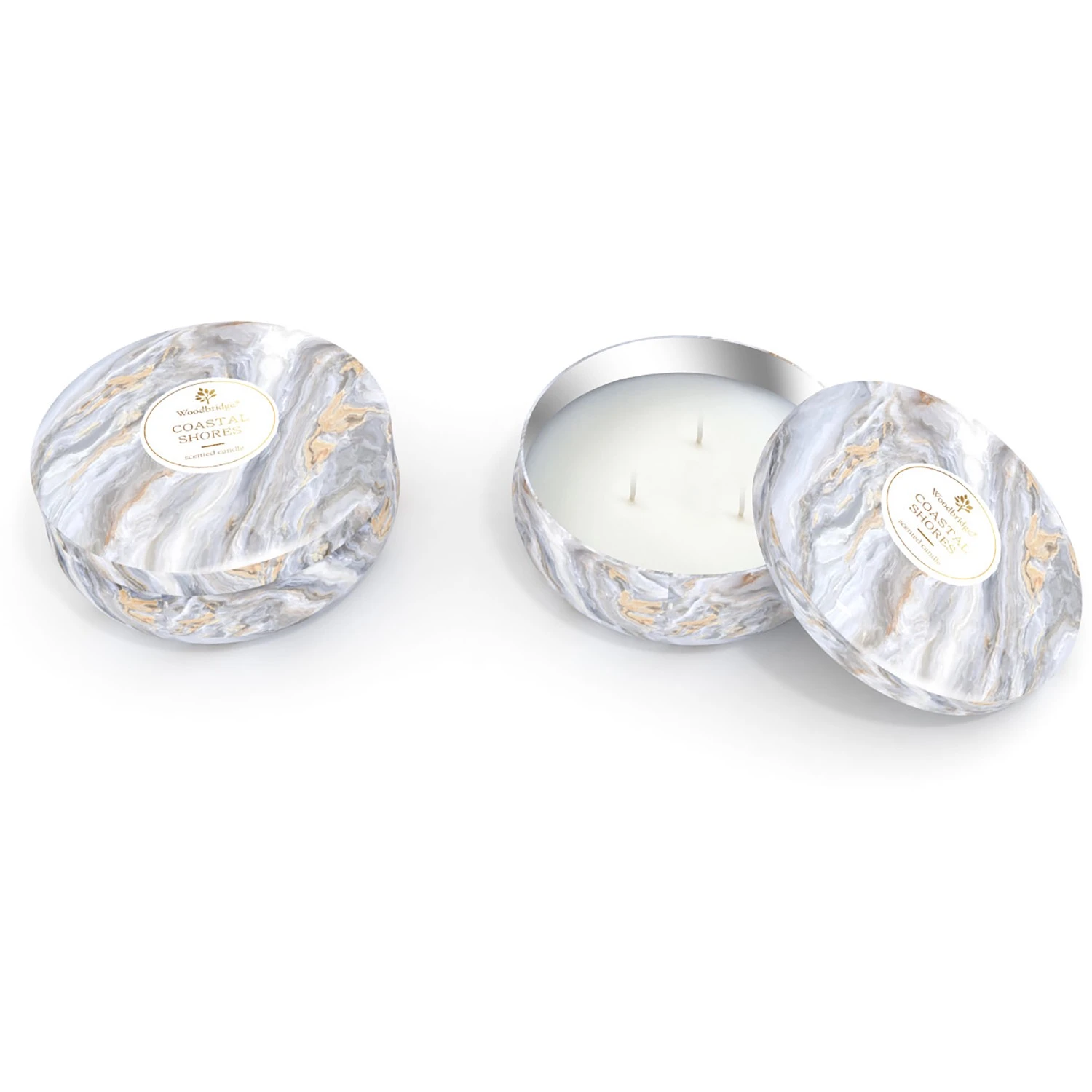 Woodbridge Candle Duftkerze Coastal Shores - Veredeltes Paraffin - Grau - 470g 4 Woodbridge Candle Duftkerze Coastal Shores - Veredeltes Paraffin - Grau - 470g – Bild 2