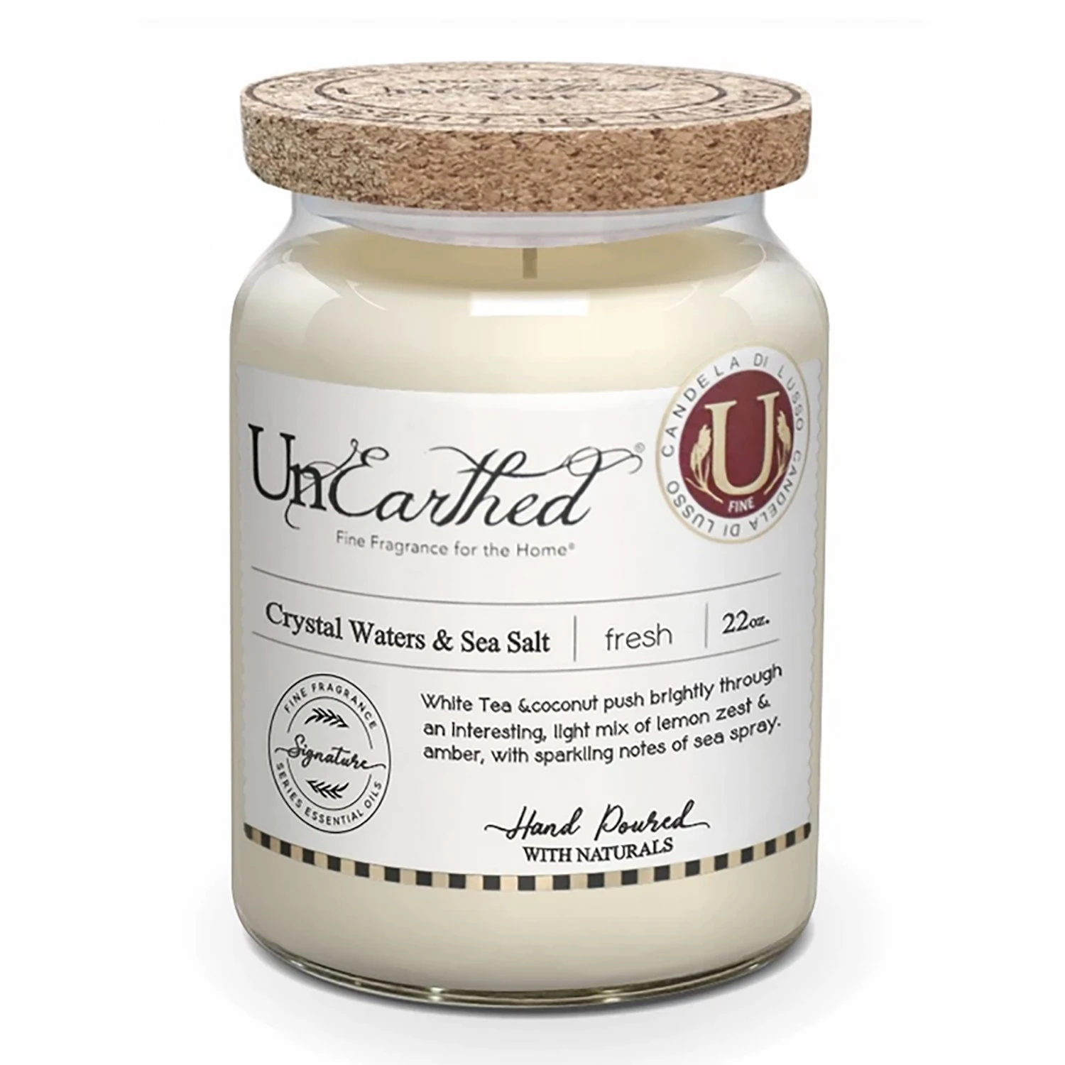 Candleberry Duftkerze Crystal Waters & Sea Salt - Veredeltes Paraffin - Weiß - 640g 3 Candleberry Duftkerze Crystal Waters & Sea Salt - Veredeltes Paraffin - Weiß - 640g