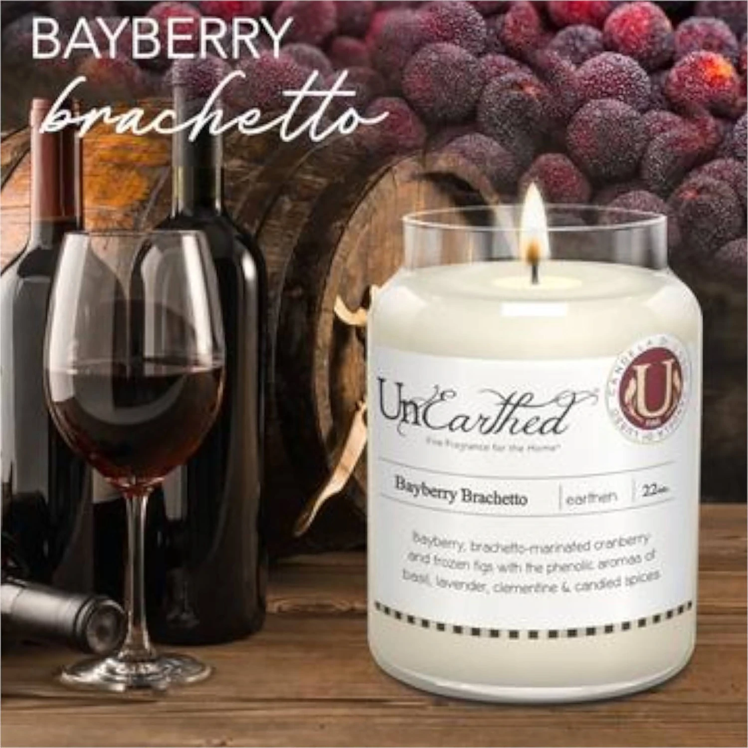 Candleberry Duftkerze Bayberry Brachetto - Veredeltes Paraffin - Weiß - 640g 4 Candleberry Duftkerze Bayberry Brachetto - Veredeltes Paraffin - Weiß - 640g – Bild 2