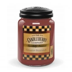 Candleberry Duftkerze Cinnamon Broomstick - Veredeltes Paraffin - Braun - 570g