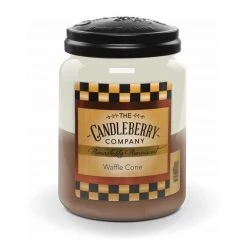 Candleberry Duftkerze Waffle Cone - Veredeltes Paraffin - Beige / Braun - 570g
