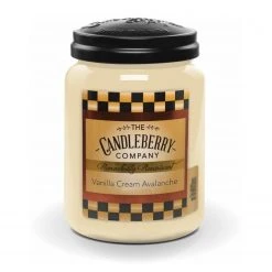Candleberry Duftkerze Vanilla Cream Avalanche - Veredeltes Paraffin - Weiß - 570g