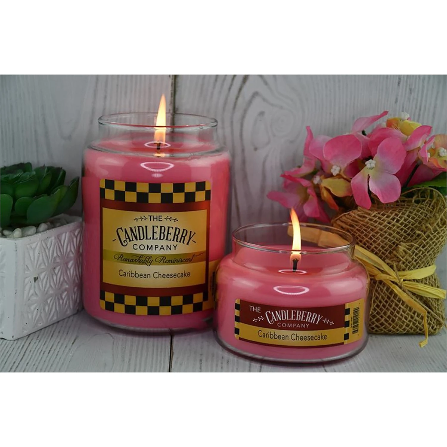 Candleberry Duftkerze Caribbean Cheesecake - Veredeltes Paraffin - Pink - 570g 4 Candleberry Duftkerze Caribbean Cheesecake - Veredeltes Paraffin - Pink - 570g – Bild 2