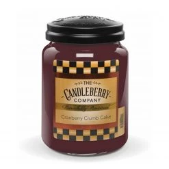 Candleberry Duftkerze Cranberry Crumb Cake - Veredeltes Paraffin - Rot - 570g