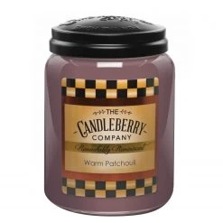 Candleberry Duftkerze Warm Patchouli - Veredeltes Paraffin - Lila - 570g