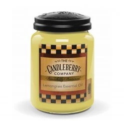 Candleberry Duftkerze Lemongrass Essential Oil - Veredeltes Paraffin - Gelb - 570g