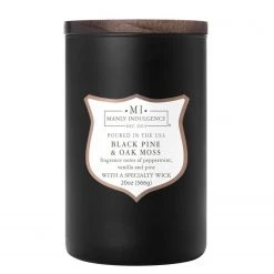 Colonial Candle Duftkerze Black Pine & Oak Moss - Soja Wachs Mischung - Schwarz - 566g