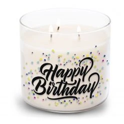 Colonial Candle Duftkerze Happy Birthday - Soja Wachs Mischung - Weiß - 411g -Günstiges Deko Geschäft 1000271664 210625 16493700368 DETAILS P000000001000271664