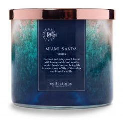 Colonial Candle Duftkerze Miami Sands - Soja Wachs Mischung - Blau - 411g