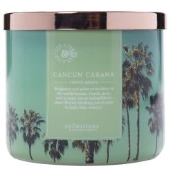 Colonial Candle Duftkerze Cancun Cabana - Soja Wachs Mischung - Grün - 411g