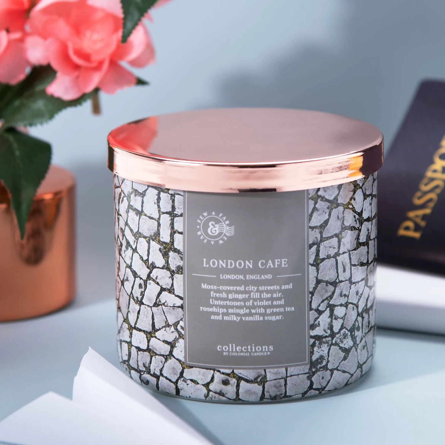 Colonial Candle Duftkerze London Cafe - Soja Wachs Mischung - Grau - 411g 4 Colonial Candle Duftkerze London Cafe - Soja Wachs Mischung - Grau - 411g – Bild 2