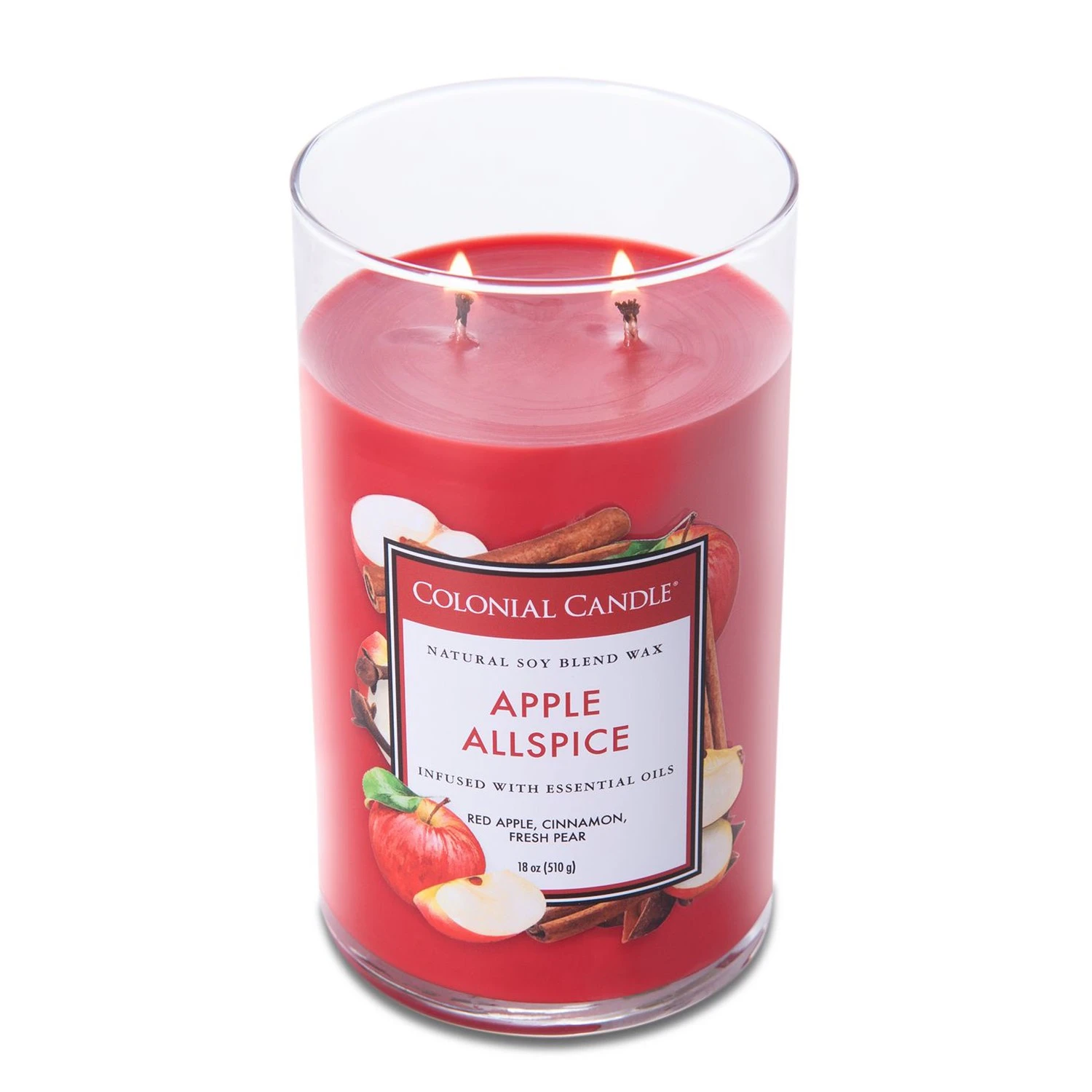 Colonial Candle Duftkerze Apple Allspice - Soja Wachs Mischung - Rot - 538g 4 Colonial Candle Duftkerze Apple Allspice - Soja Wachs Mischung - Rot - 538g – Bild 2