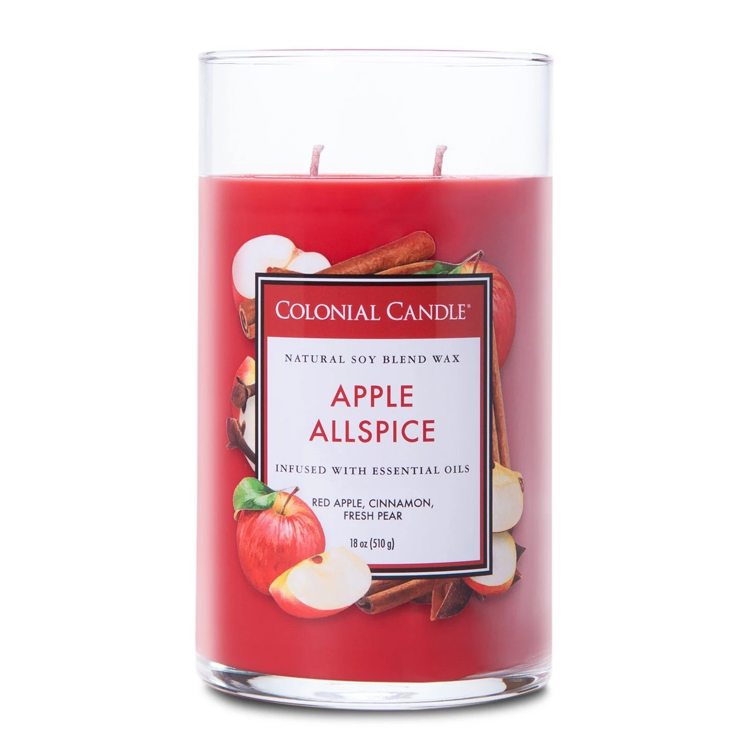 Colonial Candle Duftkerze Apple Allspice - Soja Wachs Mischung - Rot - 538g 5 Colonial Candle Duftkerze Apple Allspice - Soja Wachs Mischung - Rot - 538g – Bild 3