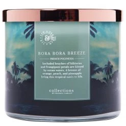 Colonial Candle Duftkerze Bora Bora Breeze - Soja Wachs Mischung - Blau - 411g