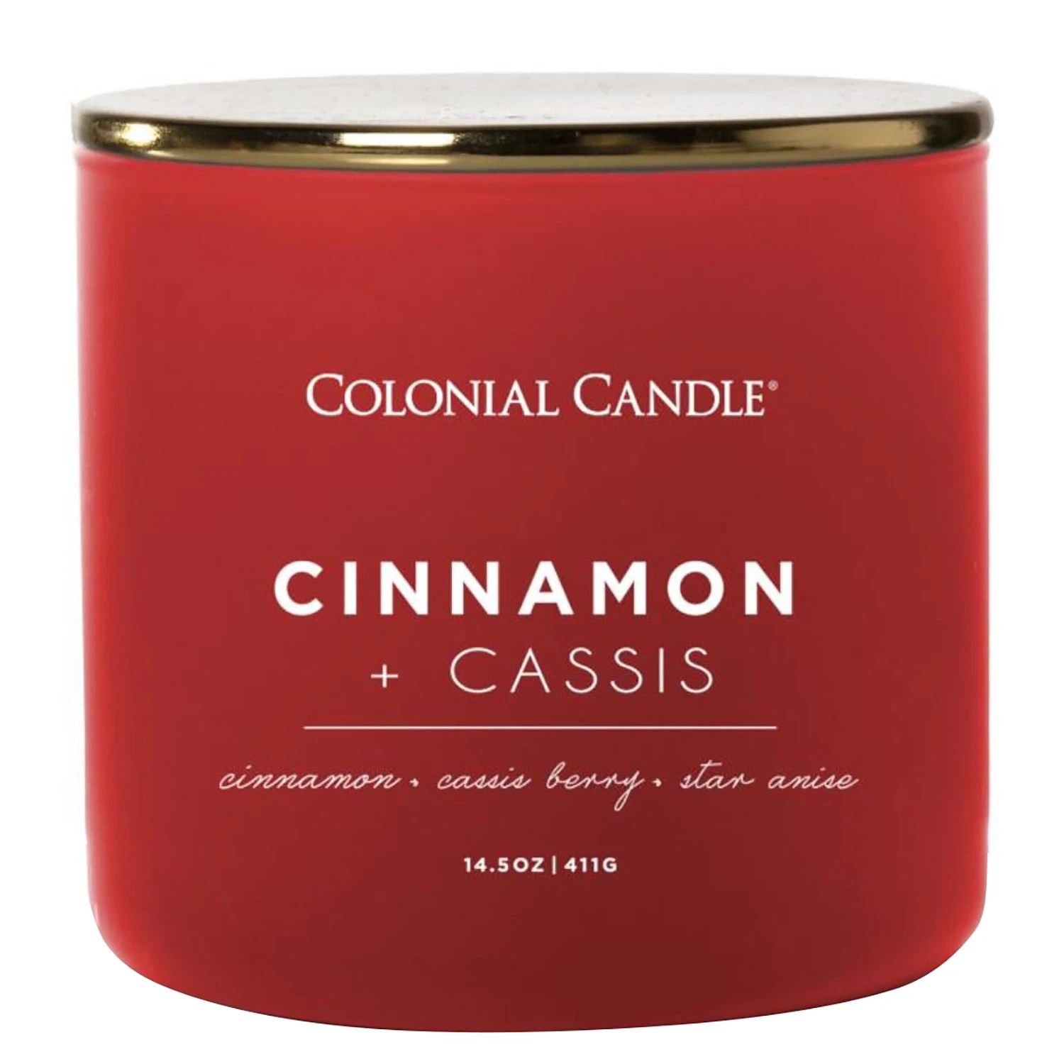 Colonial Candle Duftkerze Cinnamon & Cassis - Soja Wachs Mischung - Rot - 411g 3 Colonial Candle Duftkerze Cinnamon & Cassis - Soja Wachs Mischung - Rot - 411g