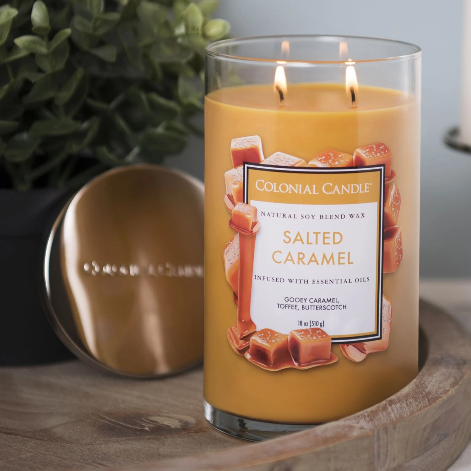 Colonial Candle Duftkerze Salted Caramel - Soja Wachs Mischung - Orange - 538g 6 Colonial Candle Duftkerze Salted Caramel - Soja Wachs Mischung - Orange - 538g – Bild 4