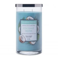 Colonial Candle Duftkerze Coconut Water - Soja Wachs Mischung - Blau - 538g