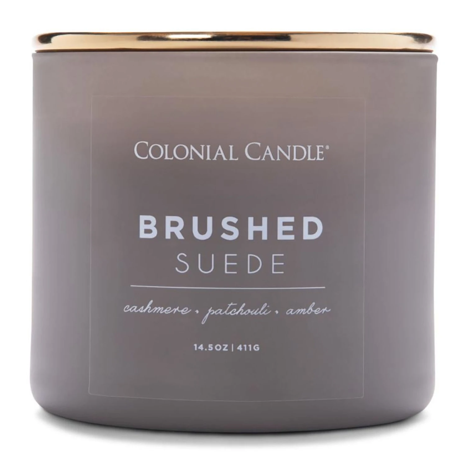 Colonial Candle Duftkerze Brushed Suede - Soja Wachs Mischung - Grau - 411g 3 Colonial Candle Duftkerze Brushed Suede - Soja Wachs Mischung - Grau - 411g