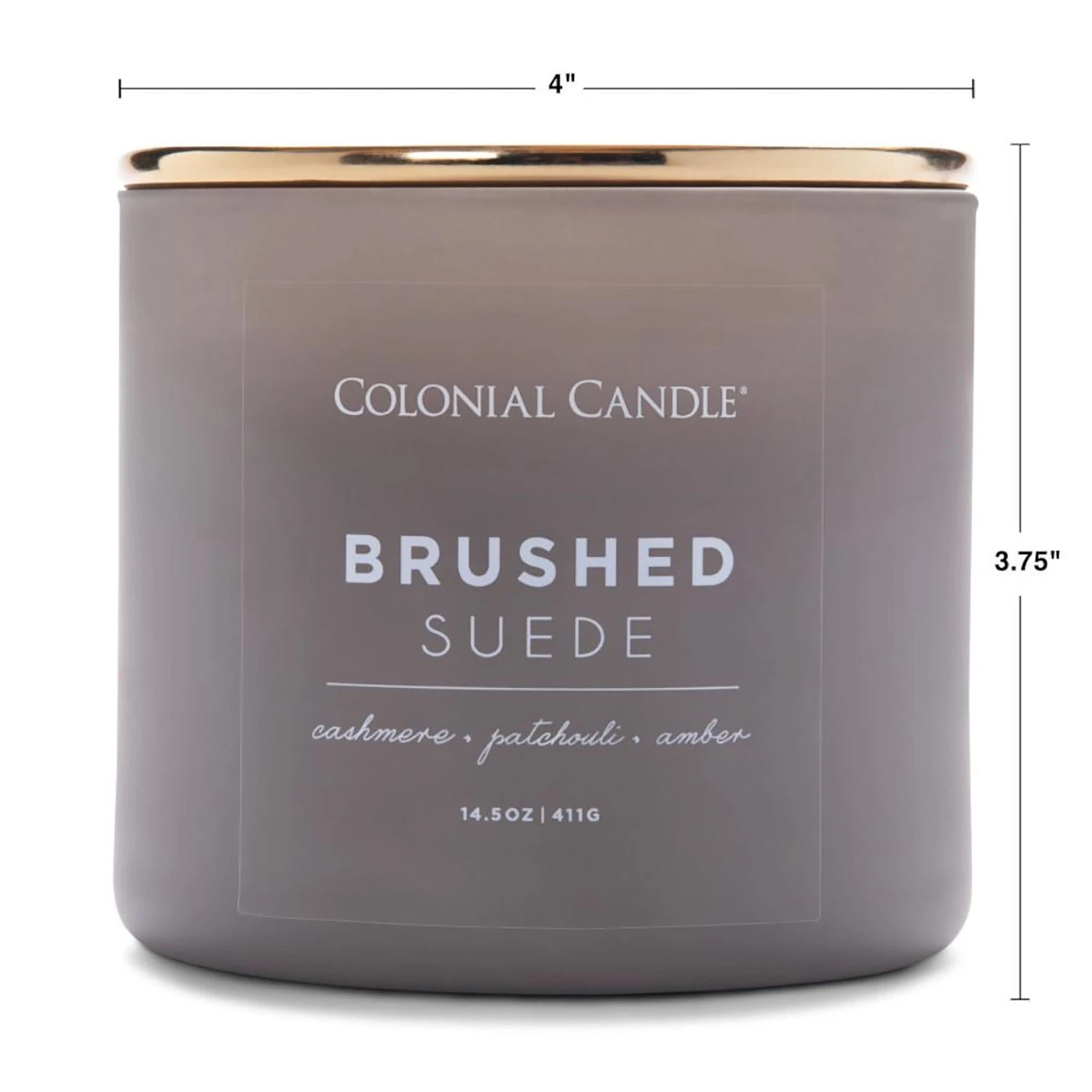 Colonial Candle Duftkerze Brushed Suede - Soja Wachs Mischung - Grau - 411g 6 Colonial Candle Duftkerze Brushed Suede - Soja Wachs Mischung - Grau - 411g – Bild 4