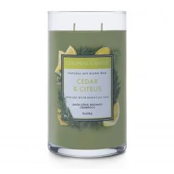 Colonial Candle Duftkerze Cedar & Citrus - Soja Wachs Mischung - Grün - 538g -Günstiges Deko Geschäft 1000271713 210625 16515200553 DETAILS P000000001000271713