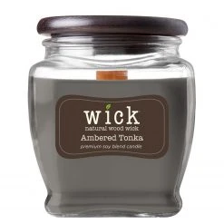 Colonial Candle Duftkerze Ambered Tonka - Soja Wachs Mischung - Schwarz - 425g