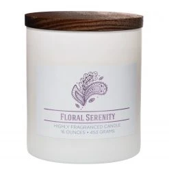 Colonial Candle Duftkerze Floral Serenity - Soja Wachs Mischung - Weiß - 453g