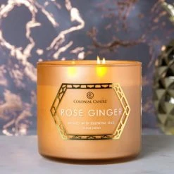 Colonial Candle Duftkerze Roseinger - Soja Wachs Mischung - Gelb - 411g -Günstiges Deko Geschäft 1000271730 210625 16511500457 MOOD DETAILS P000000001000271730 mood