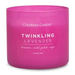 Colonial Candle Duftkerze Twinklin Lavender - Soja Wachs Mischung - Pink - 411g -Günstiges Deko Geschäft 1000271734 210625 16510200435 DETAILS P000000001000271734