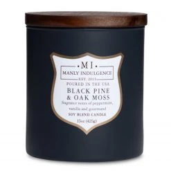 Colonial Candle Duftkerze Black Pine & Moss - Soja Wachs Mischung - Braun - 425g