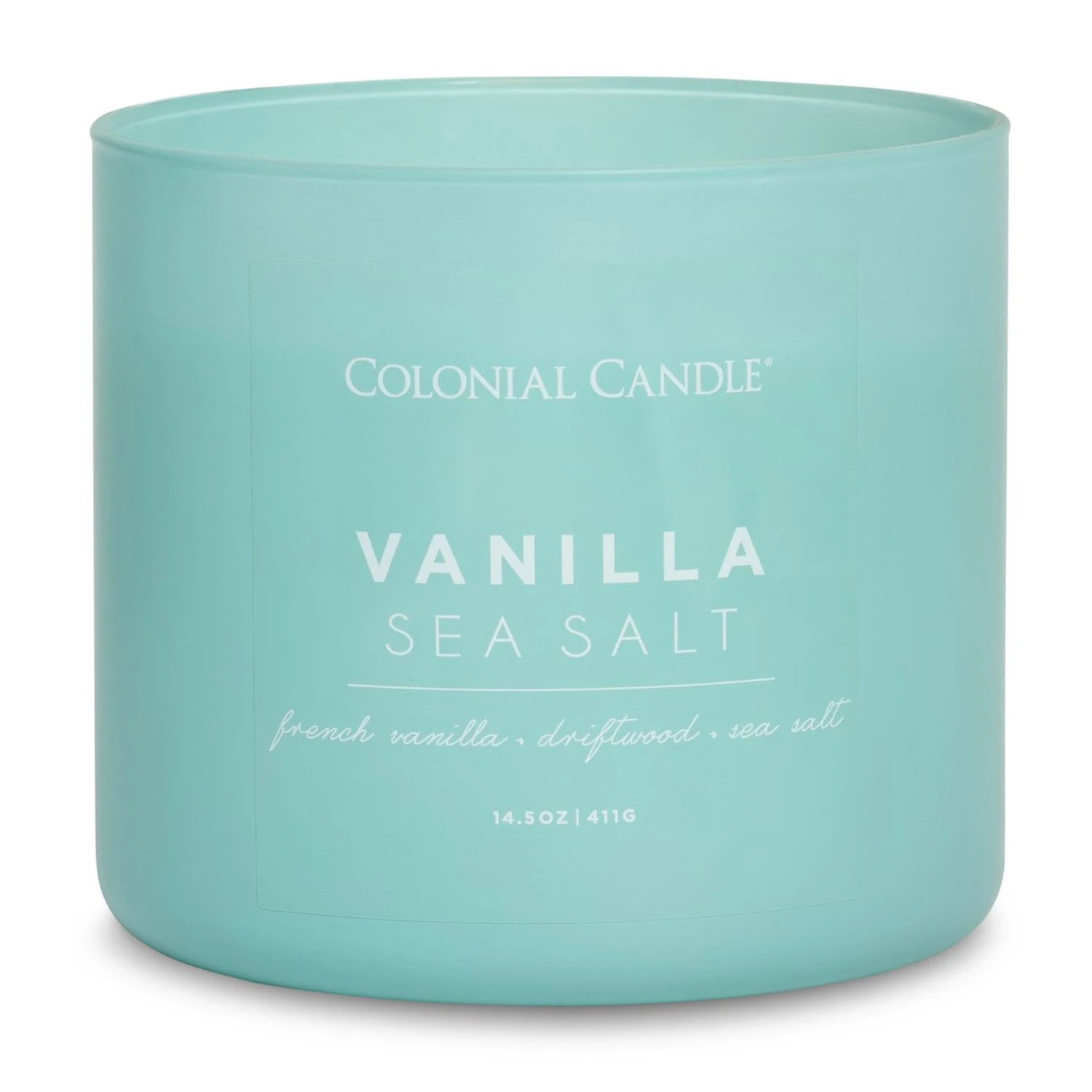 Colonial Candle Duftkerze Vanilla Sea Salt - Soja Wachs Mischung - Türkis - 411g 5 Colonial Candle Duftkerze Vanilla Sea Salt - Soja Wachs Mischung - Türkis - 411g – Bild 3