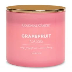 Colonial Candle Duftkerzerapefruit Cassis - Soja Wachs Mischung - Pink - 411g