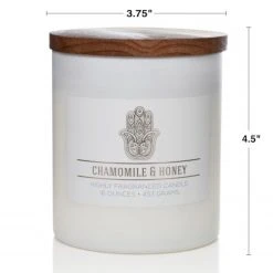 Colonial Candle Duftkerze Chamomile & Honey - Soja Wachs Mischung - Weiß - 453g -Günstiges Deko Geschäft 1000271752 210625 16524600621 DETAILS P000000001000271752