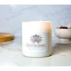 Colonial Candle Duftkerze Enchanting Lavender - Soja Wachs Mischung - Weiß - 453g -Günstiges Deko Geschäft 1000271753 210625 16523400606 MOOD DETAILS P000000001000271753 mood