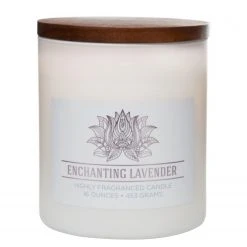 Colonial Candle Duftkerze Enchanting Lavender - Soja Wachs Mischung - Weiß - 453g