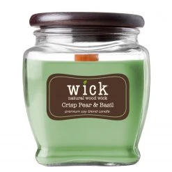 Colonial Candle Duftkerze Crisp Pear And Basil - Soja Wachs Mischung - Grün - 425g